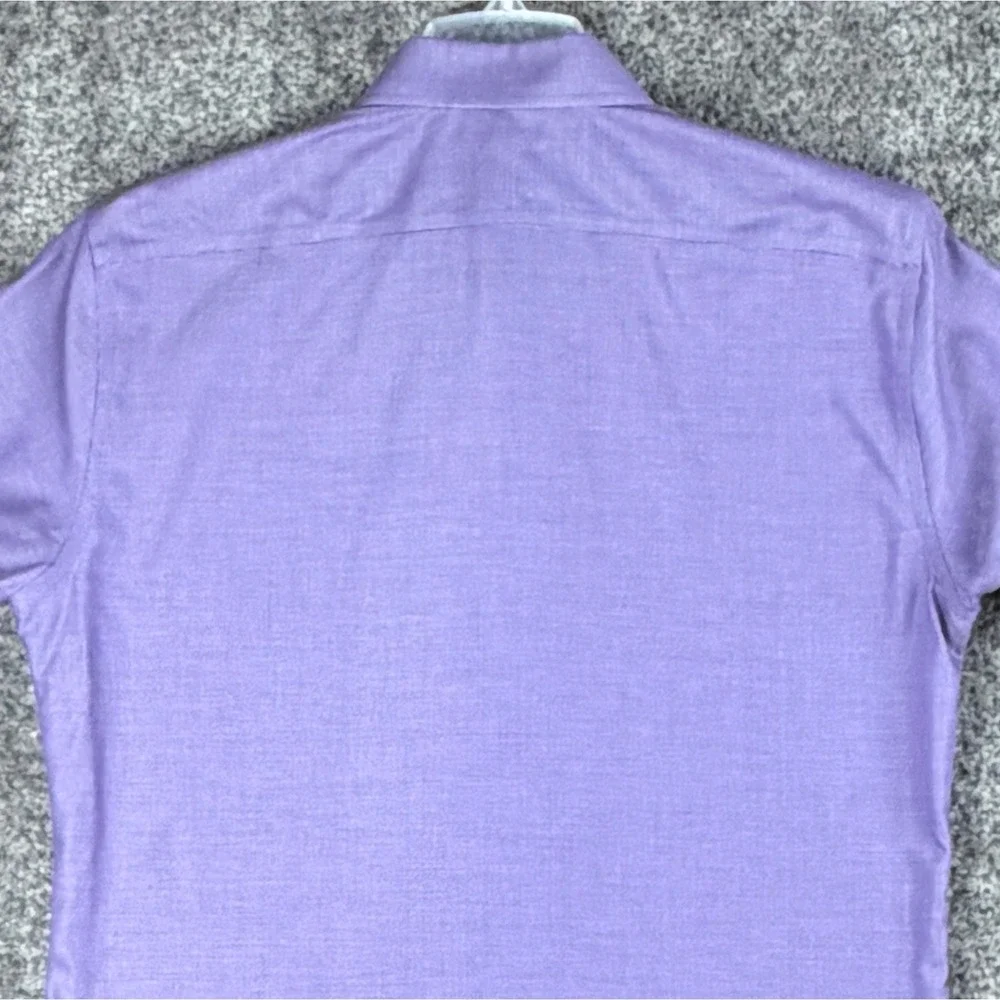 Banana Republic Men's L Purple Non-Iron Slim Fit Dress Shirt Cotton Work Casual‎